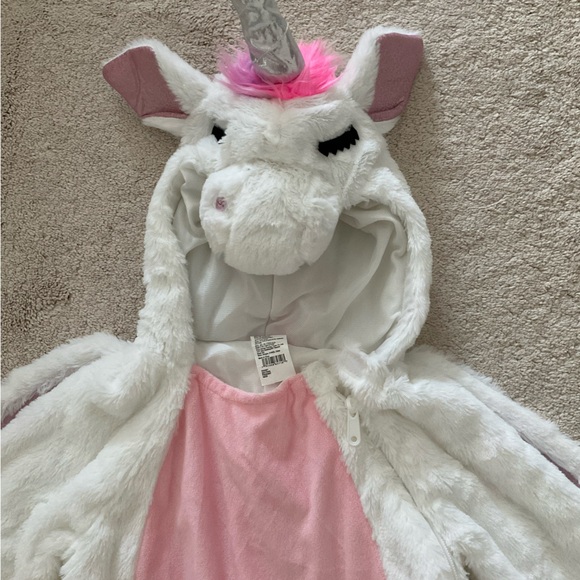 White and Pink Unicorn Kids Costume - Picture 3 of 5